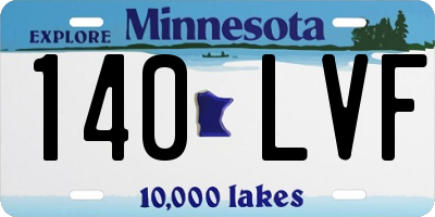 MN license plate 140LVF