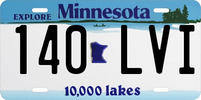 MN license plate 140LVI