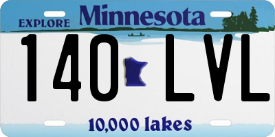 MN license plate 140LVL