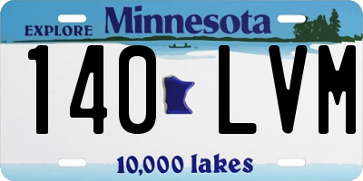 MN license plate 140LVM