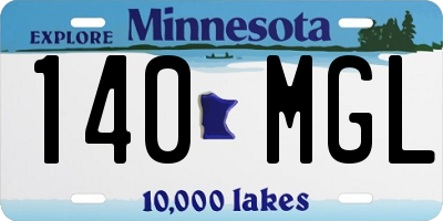 MN license plate 140MGL
