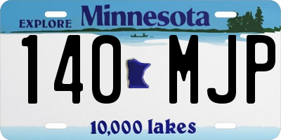 MN license plate 140MJP