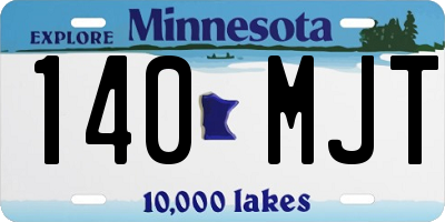 MN license plate 140MJT