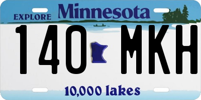 MN license plate 140MKH