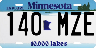 MN license plate 140MZE