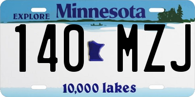 MN license plate 140MZJ