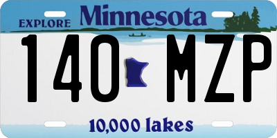 MN license plate 140MZP