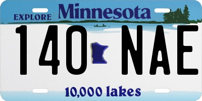 MN license plate 140NAE