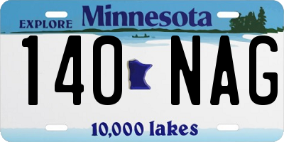 MN license plate 140NAG