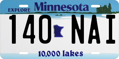 MN license plate 140NAI