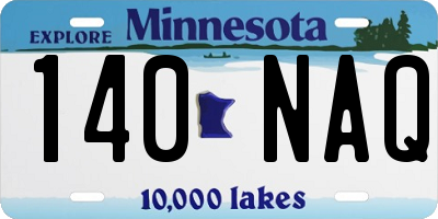 MN license plate 140NAQ