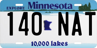 MN license plate 140NAT