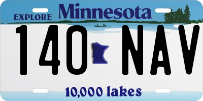 MN license plate 140NAV