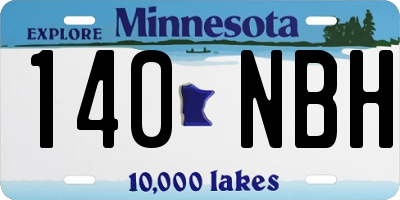 MN license plate 140NBH