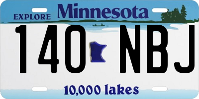 MN license plate 140NBJ