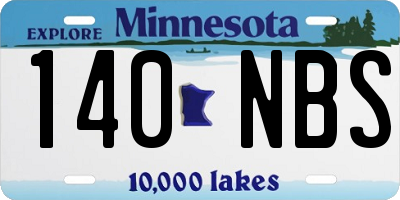 MN license plate 140NBS