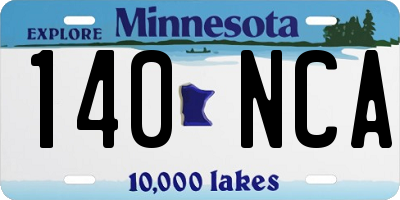 MN license plate 140NCA