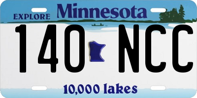 MN license plate 140NCC