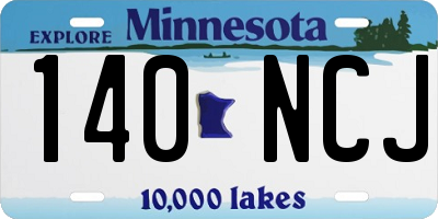 MN license plate 140NCJ