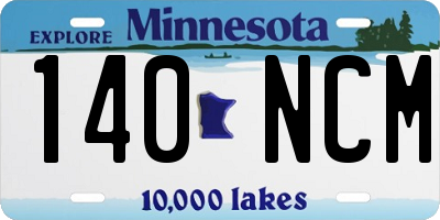 MN license plate 140NCM