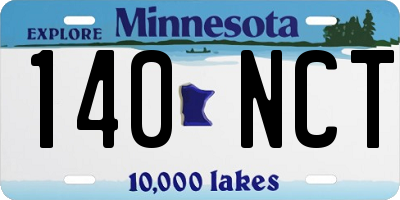MN license plate 140NCT