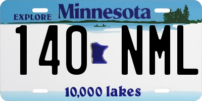 MN license plate 140NML