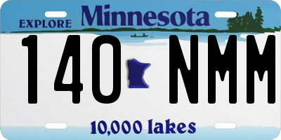 MN license plate 140NMM