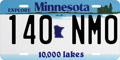 MN license plate 140NMO