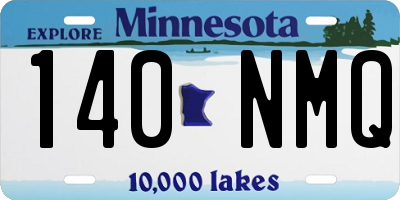 MN license plate 140NMQ