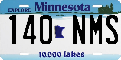 MN license plate 140NMS