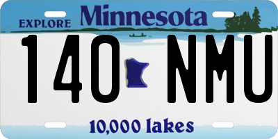 MN license plate 140NMU