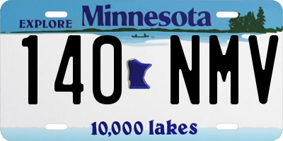 MN license plate 140NMV
