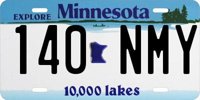 MN license plate 140NMY