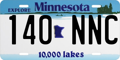 MN license plate 140NNC