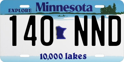 MN license plate 140NND