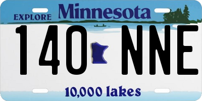 MN license plate 140NNE