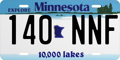 MN license plate 140NNF