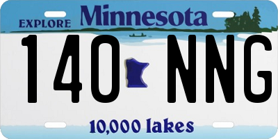 MN license plate 140NNG
