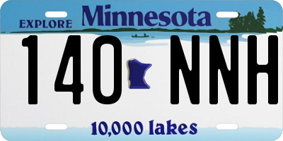 MN license plate 140NNH