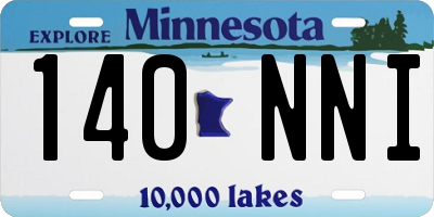 MN license plate 140NNI