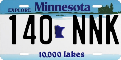 MN license plate 140NNK