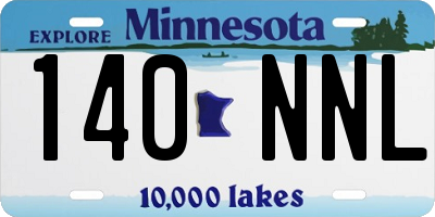 MN license plate 140NNL
