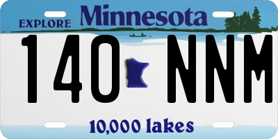 MN license plate 140NNM