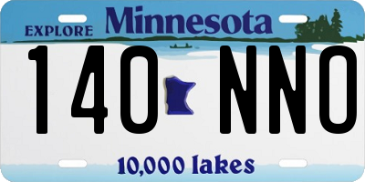 MN license plate 140NNO