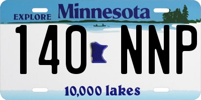 MN license plate 140NNP