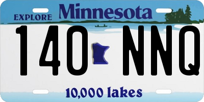 MN license plate 140NNQ