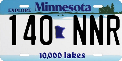 MN license plate 140NNR