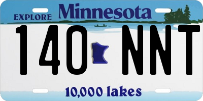 MN license plate 140NNT