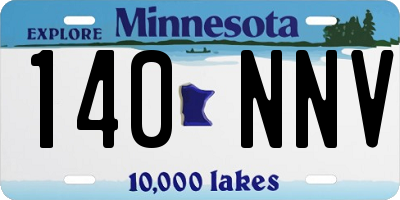 MN license plate 140NNV