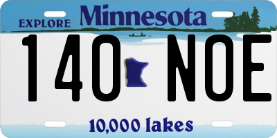 MN license plate 140NOE